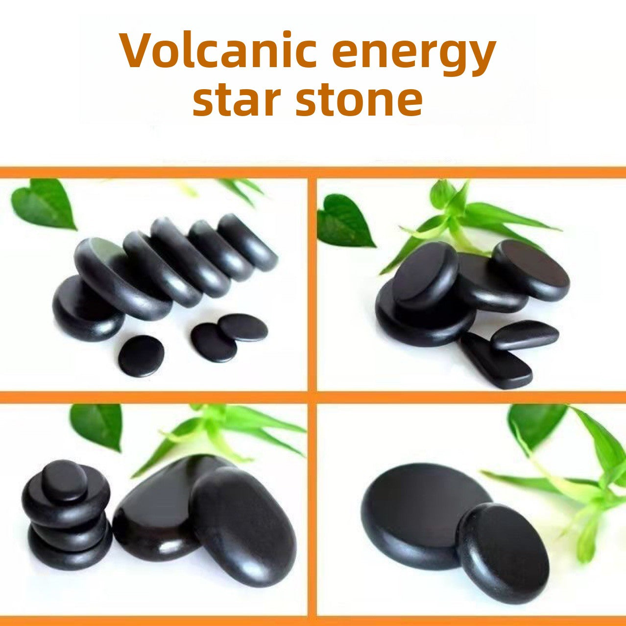 Volcanic Basalt Hot Stone Massage Set noire