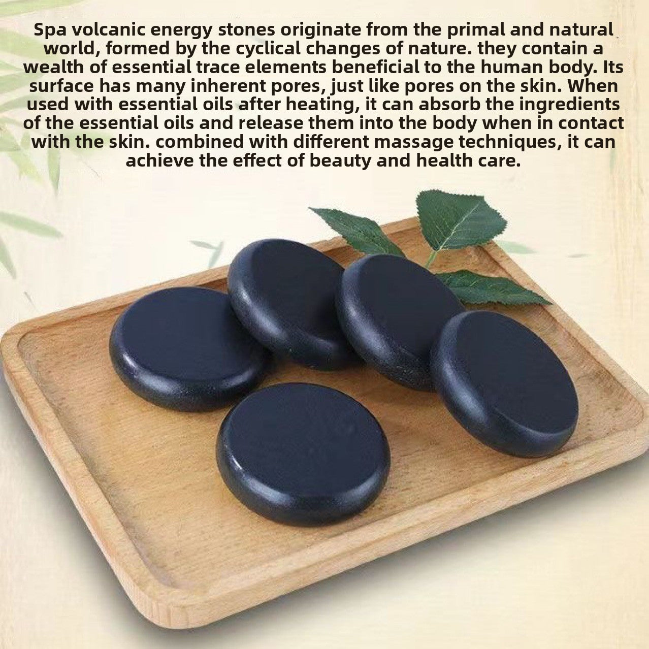 Volcanic Basalt Hot Stone Massage Set noire